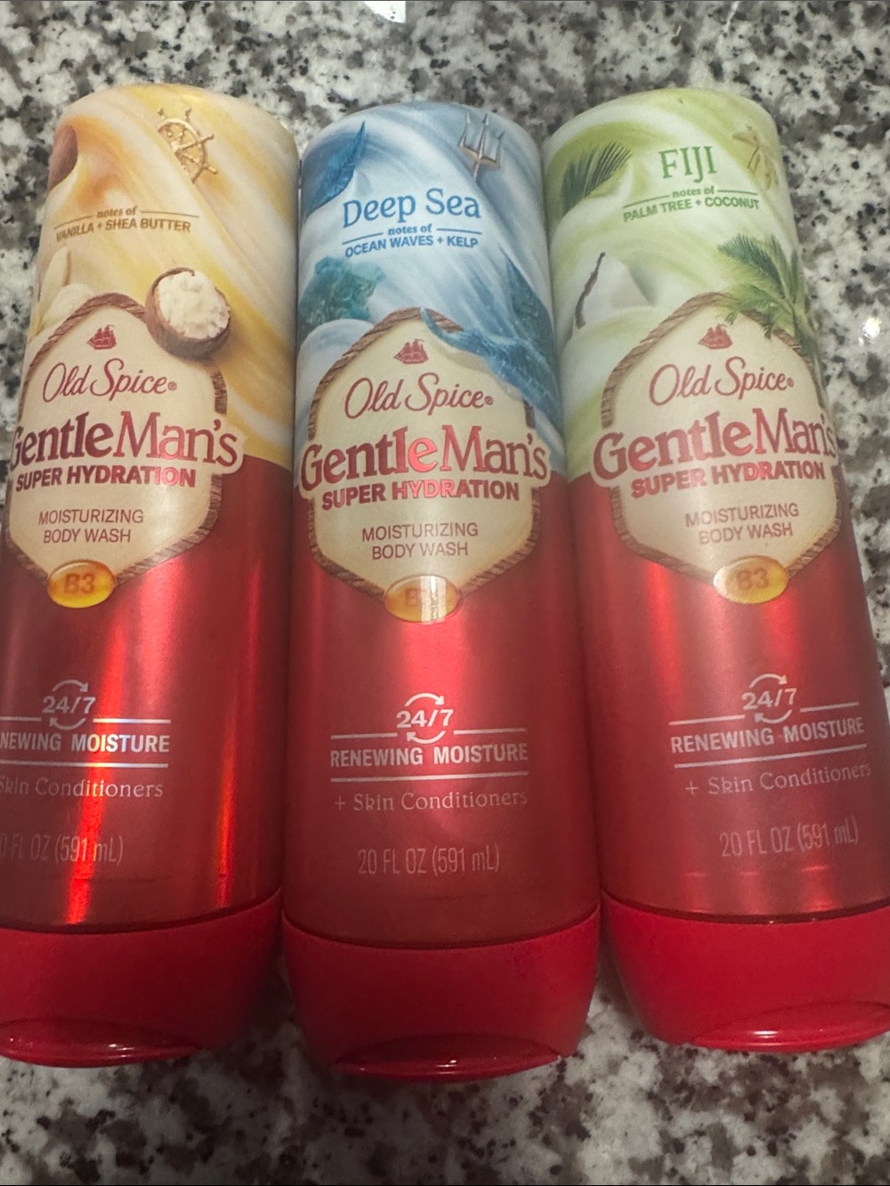 GentleMan's Super Hydration Moisturizing Body Wash - Red/White/Blue/Green
